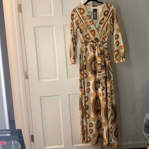 boohoo | Plus Chain Print Maxi Dress